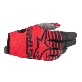 Alpinestars Radar Youth Motocross Gloves - Bright Red / Black