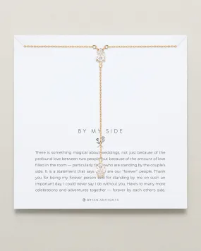 By My Side Pear Cut Lariat Necklace