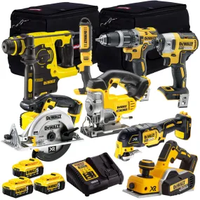 Dewalt 18V 8 Piece Power Tool Kit with 3 x 5.0Ah Battery & Charger T4TKIT-1224