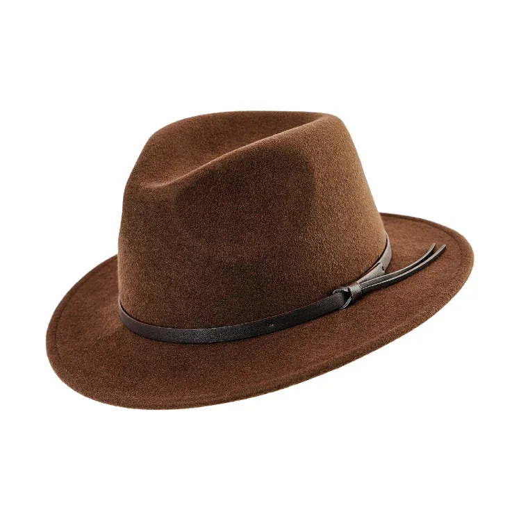 GC Hats Downtown Felt Fedora - Chocolate