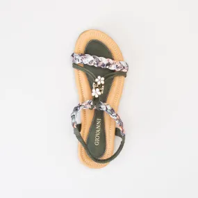 Giovanni Women Comfort Printed Padded Flat Sandal _ 150557