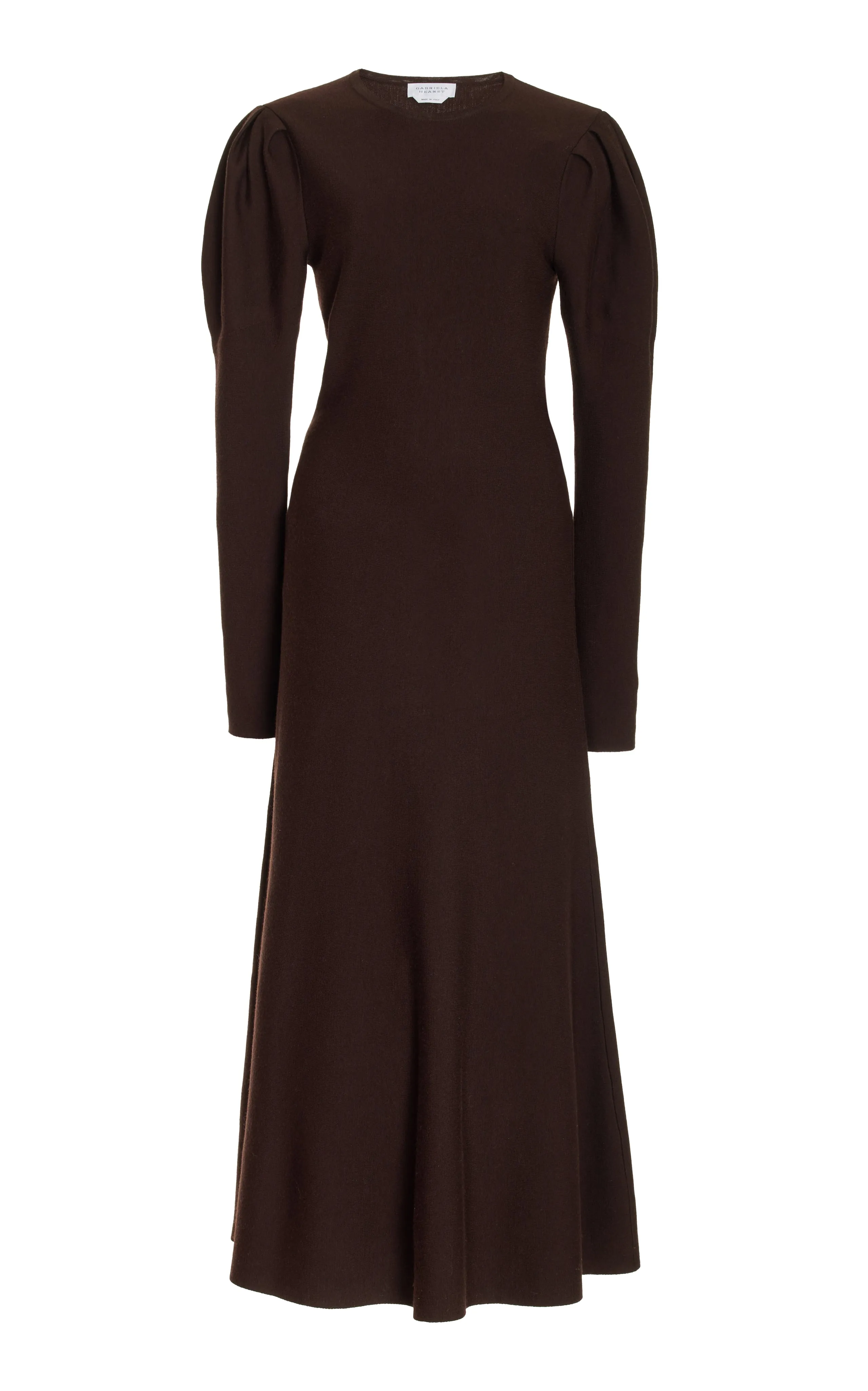 Hannah Knit Dress in Chocolate Merino Wool Cashmere