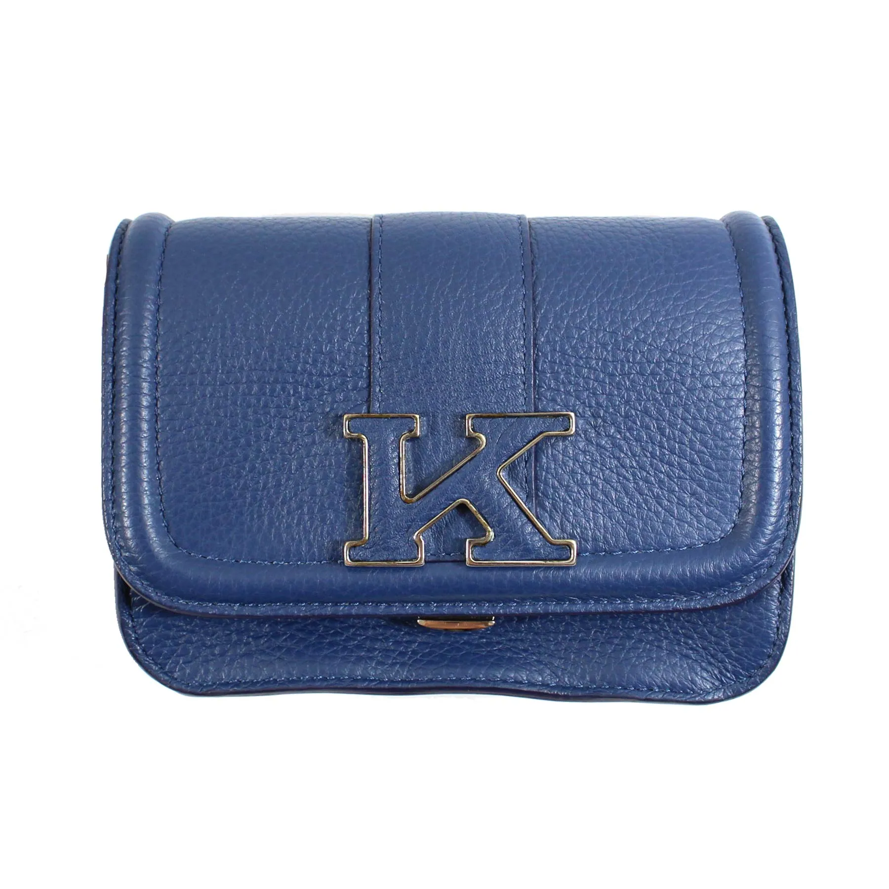 Kiton Small Bag Blue - Grain Leather K Women Clutch Pouch SALE