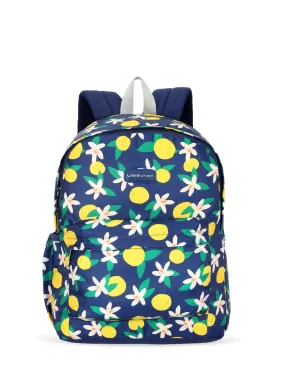 Lavie Sport Lime 18L Printed Casual Backpack |School Bag for Girls Navy