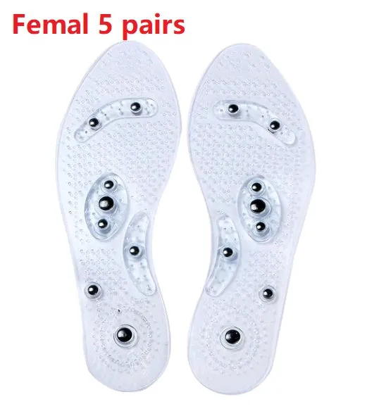 Magnet Magnetic Plus Elastomer Transparent Silicone Massage Insole Health Massage Insole Magnetic Therapy Anti-fatigue