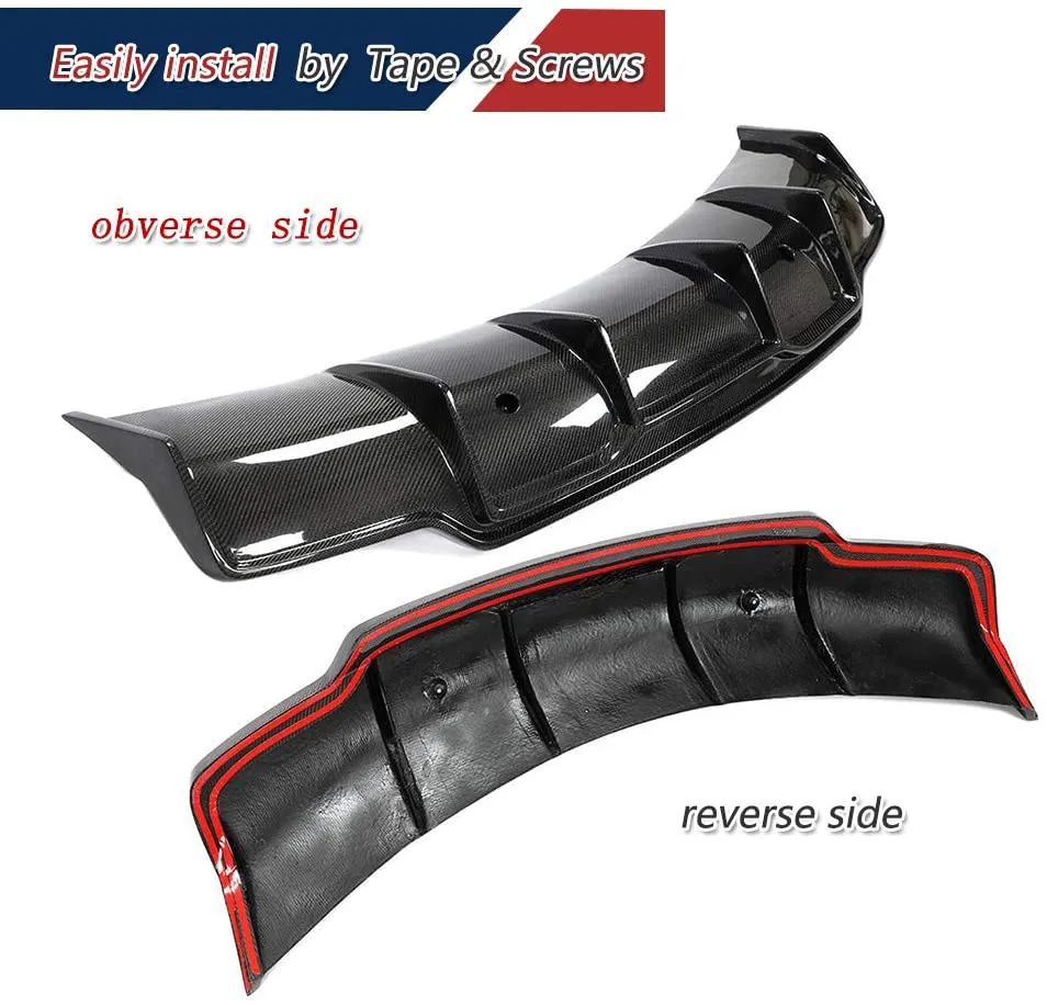 Model 3 Rear Diffuser Trunk Lip - Real Molded Carbon Fiber