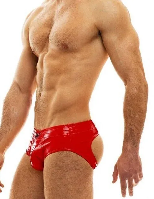 MODUS VIVENDI Bottomless Viral Vinyl Combo Jockstrap Red 08014 178