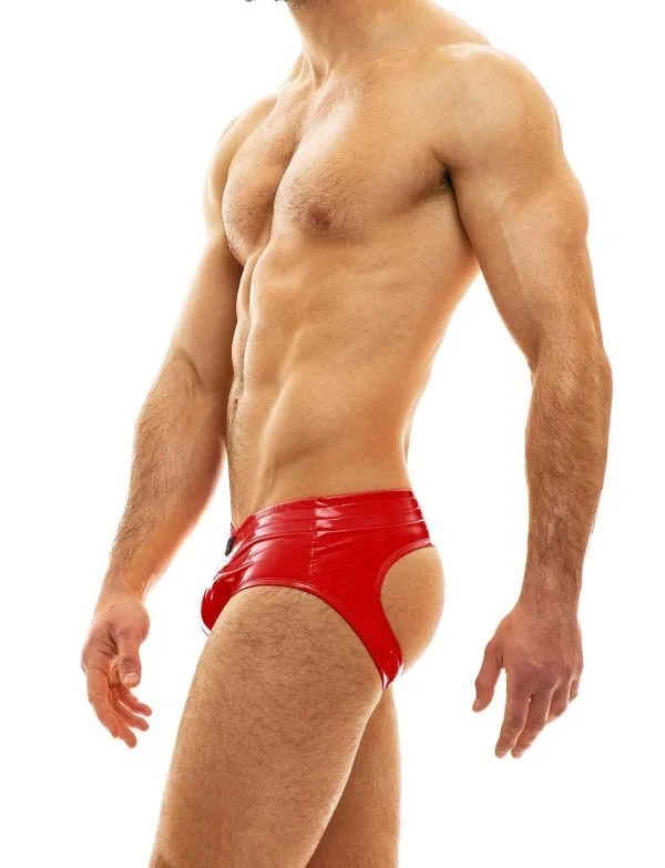 MODUS VIVENDI Bottomless Viral Vinyl Combo Jockstrap Red 08014 178