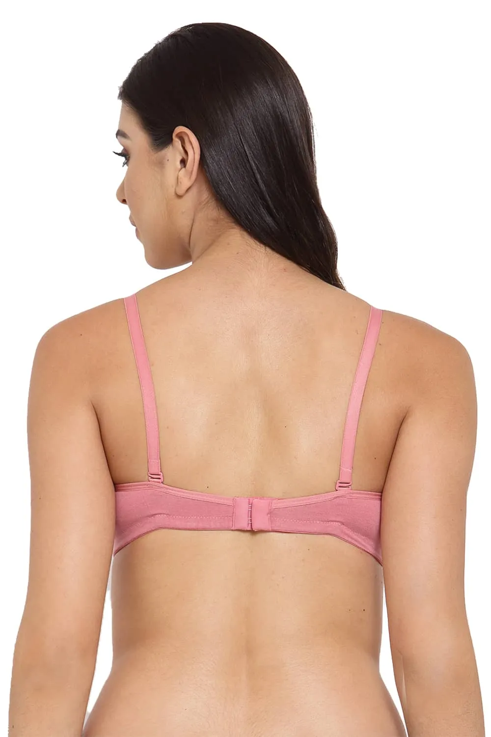 Organic Cotton Antimicrobial Padded t-shirt Bra-ISB104-Mauve-