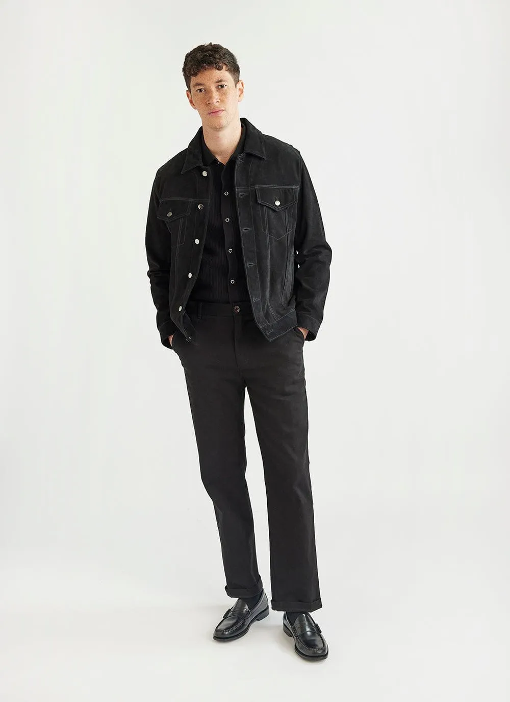 Pablo Cuban Shirt | Knitted Cotton | Black