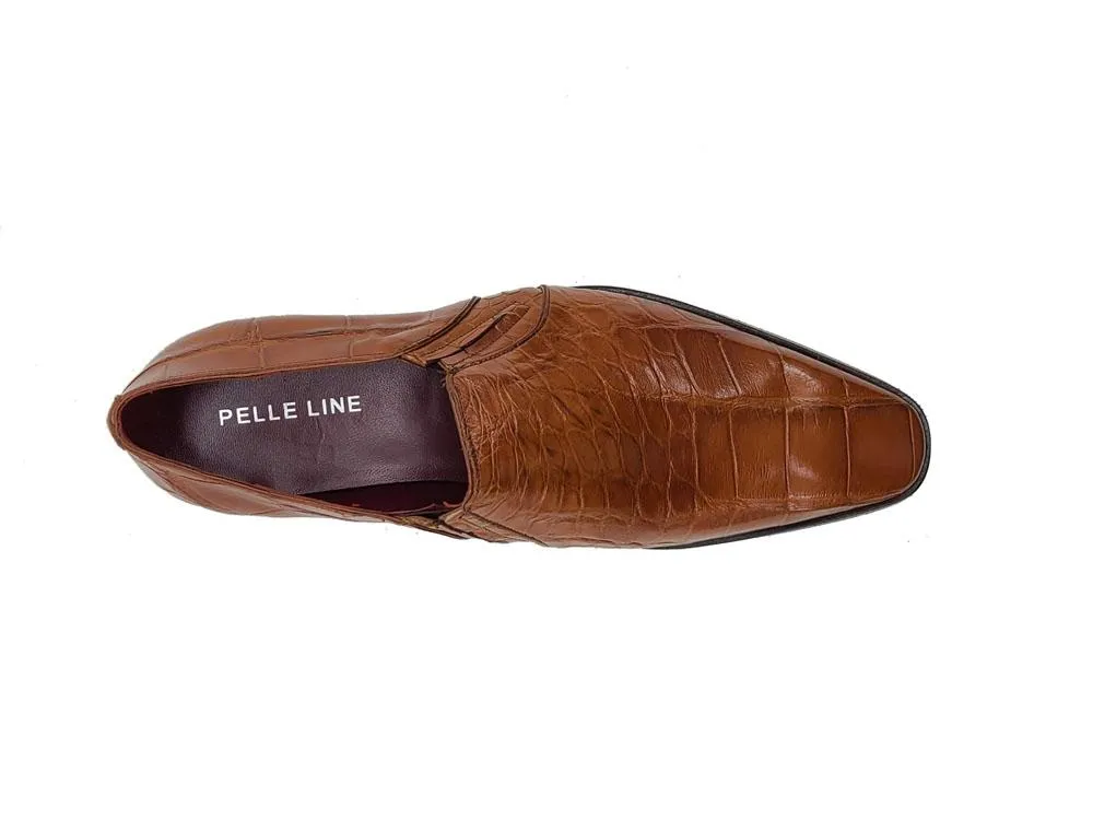 Pelle Exotics "Bellini" Alligator Loafer Cognac