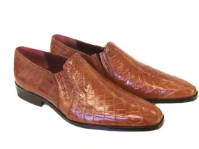 Pelle Exotics "Bellini" Alligator Loafer Cognac