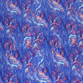 Purple Abstract Printed Spandex | Blue Moon Fabrics